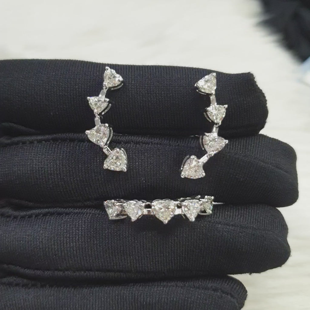 Heart Crawler Terno -14K White Gold