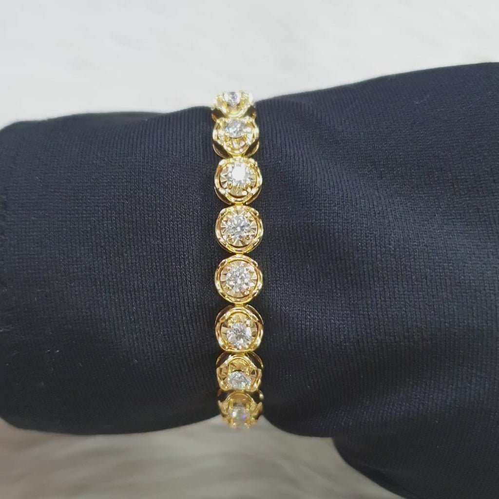 Diamond Bracelet - 18K Yellow Gold