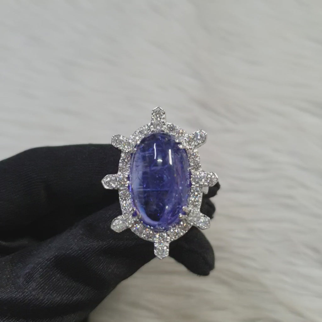 Kyanite Ring - 14K White Gold