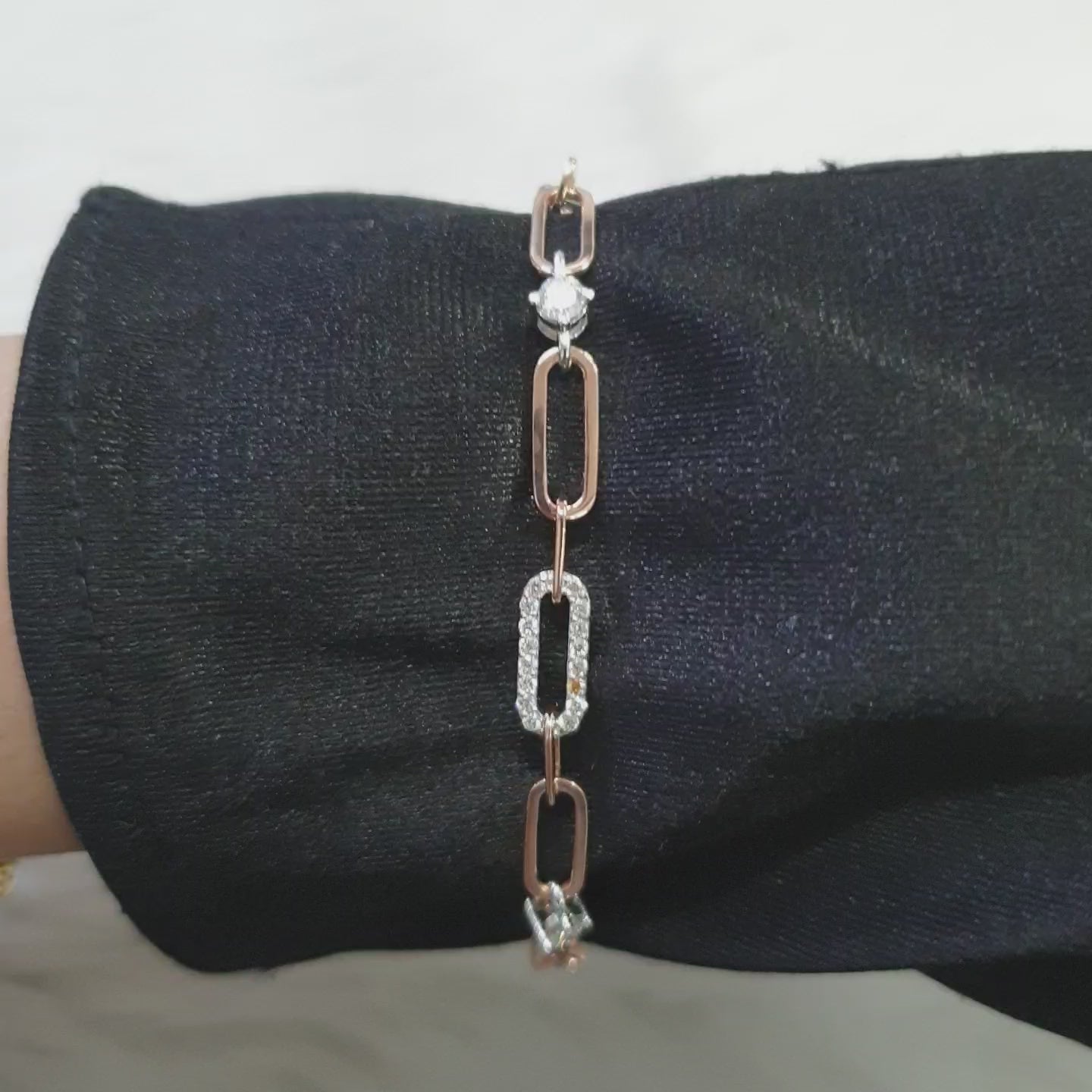 Diamond Bracelet 18K Rose / White Gold