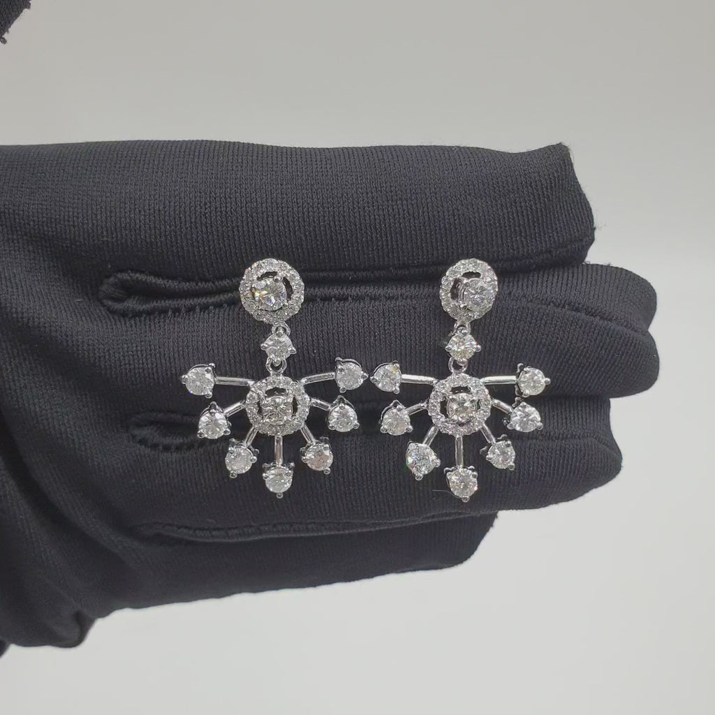 Pair Earring -14K White Gold