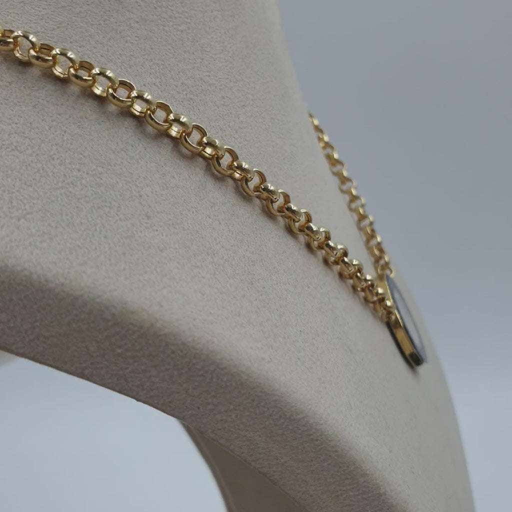 Necklace with Coin Pendant - 18K Yellow Gold