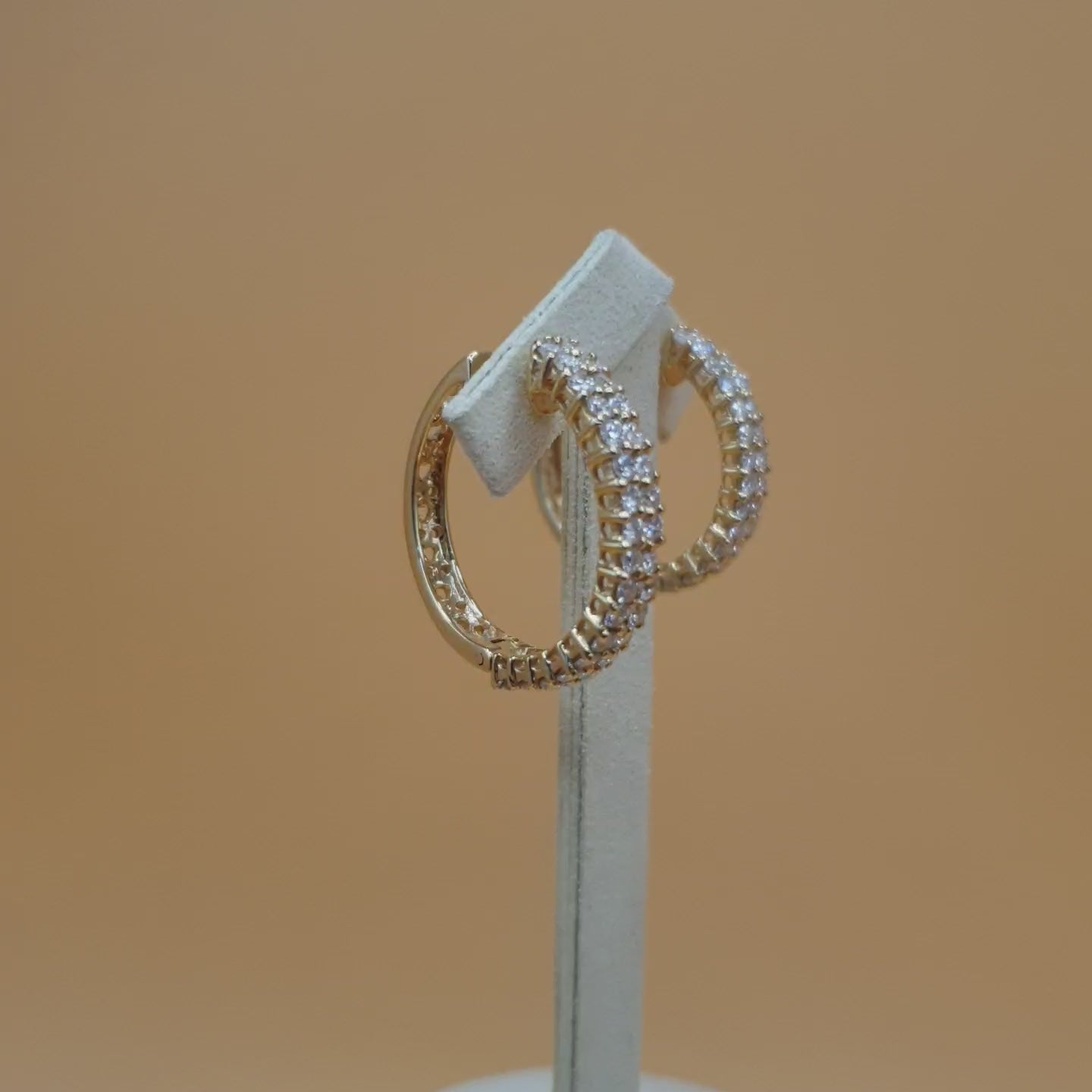 Diamond Creolla Earring - 14K Yellow Gold