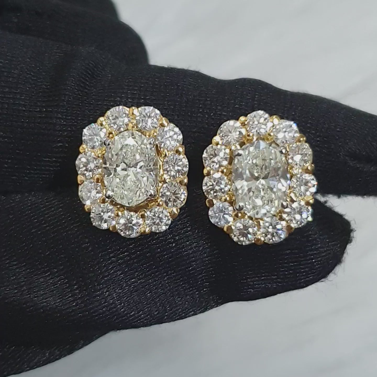 Oval Earrings Detachable Pair Earrings - 14K Yellow Gold (SOLD - INQUIRE FOR MADE TO ORDER)
