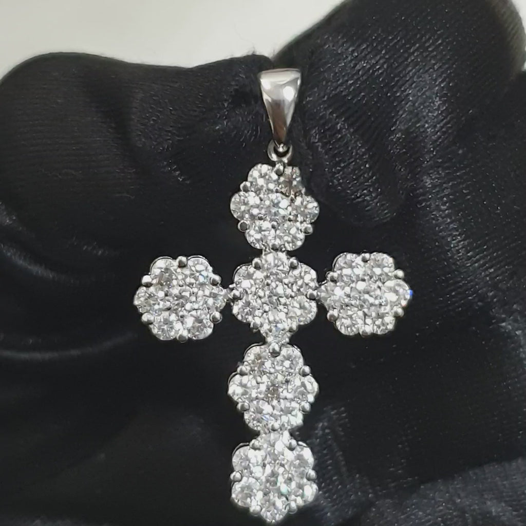 Cross Pendant - 14K White Gold (SOLD - INQUIRE FOR MADE TO ORDER)